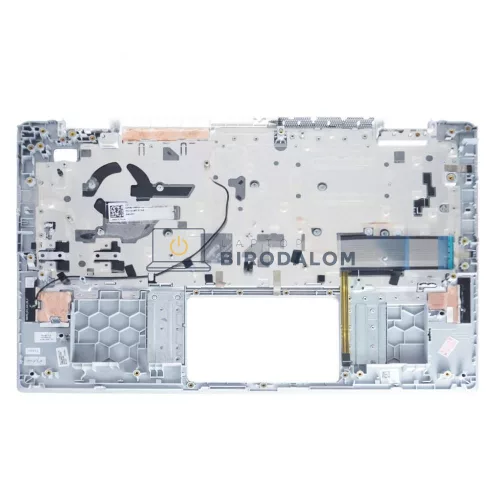 Dell Inspiron 14 5490, 5498 gyári billentyűzet palmresttel (US kiosztás, háttérvilágítással, ezüst)