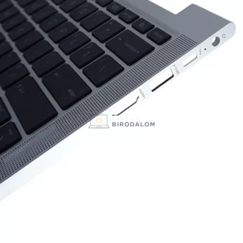 HP EliteBook 630 G9, 630 G10 gyári billentyűzet palmresttel (US kiosztás, háttérvilágítással, ujjlenyomat-olvasóval)
