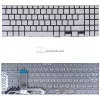 Asus Vivobook 15 X1502, X1502VA, X1502ZA, X1503, X1504, X1504VA, X1504ZA gyári billentyűzet (US kiosztás, ezüst, keret nélkül)
