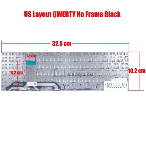 Asus VivoBook 15 X1502, X1502VA, X1502ZA, X1503, X1504, X1504VA, X1504ZA gyári billentyűzet (US kiosztás, fekete)