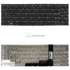   MSI Pulse GL66, GF66, GF76 gyári billentyűzet (US kiosztás, fekete, keret nélkül)