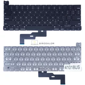   Apple MacBook Pro Retina 13" M1 A2338 2020 gyári billentyűzet (US kiosztás), fekete