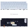 Dell XPS 13 Plus 9320, XPS 13 Plus 9340 gyári billentyűzet (US kiosztás, háttérvilágítással, fehér, keret nélkül)