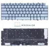 Dell XPS 13 9315 gyári billentyűzet (US kiosztás, háttérvilágítással, Ice Blue)