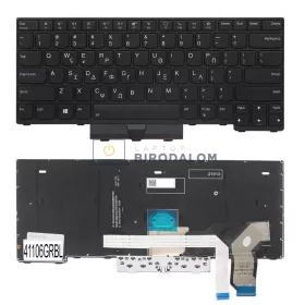   Lenovo ThinkPad L14 Gen 1 Gen 2 gyári billentyűzet (GR kiosztás, háttérvilágítással), fekete