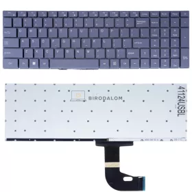   Gyári laptop billentyűzet (US kiosztás, háttérvilágítással, szürke, keret nélkül)