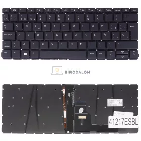   HP ProBook 430 G8, x360 435 G7, 435 G8 gyári billentyűzet (ES kiosztás, háttérvilágítással, keret nélkül)