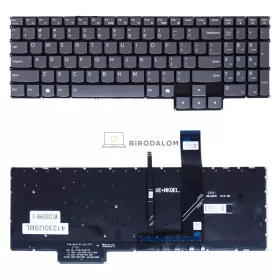   Lenovo Legion Pro 5 16IRX8, Legion R9000P, Y9000P gyári billentyűzet (US kiosztás, háttérvilágítással, szürke)