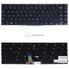   Asus UX363, UX363J, UX363E, UX363EA, UX363JA, UX371EA gyári billentyűzet (US kiosztás, háttérvilágítással, fekete, keret nélkül)