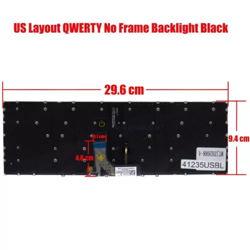 Asus UX363, UX363J, UX363E, UX363EA, UX363JA, UX371EA gyári billentyűzet (US kiosztás, háttérvilágítással, fekete, keret nélkül)