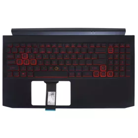   Acer Nitro 5 AN515-44, AN515-55 gyári billentyűzet palmresttel (US kiosztás, piros háttérvilágítással)