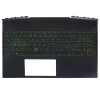 HP Pavilion 15-DK, 15t-DK gyári billentyűzet cserekészlet (US kiosztás, zöld háttérvilágítással)
