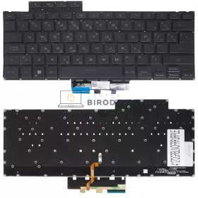   Asus ROG Zephyrus G14 GA402 gyári billentyűzet (GR kiosztás, háttérvilágítással, sötétlila)