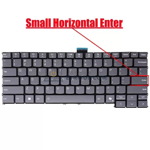 Lenovo ThinkBook 14 G6 IRL / G6 ABP / G6+ IMH / G7 ARP IML / G8 IAL IRL gyári billentyűzet (US kiosztás, háttérvilágítással, szürke, keret nélkül)