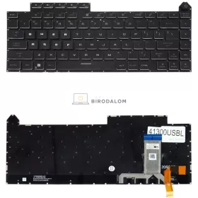   Asus ROG Strix G16 2023 G614JI, G614JU, G614JV, G614JZ, G634JY gyári billentyűzet (US kiosztás, 4-zónás RGB háttérvilágítással)