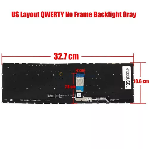 Lenovo IdeaPad Slim 3/5 16IRH10, 16ARP10, 16AHP10, 16AKP10, 16IAH10, 16IRH10R gyári billentyűzet (US kiosztás, háttérvilágítással)