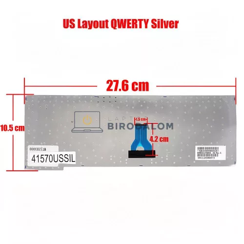 Toshiba Portege R500 R501 R502 R600 A600 A602 A605 gyári billentyűzet (US kiosztás), ezüst