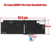 Dell Pro 16 Plus PB16250, PB16255, P135F gyári billentyűzet (US kiosztás, háttérvilágítással, keret nélkül, szürke)