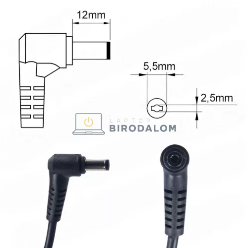 Toshiba Satellite NB10 / NB200 / NB205 / NB255 / NB305 19V 1.58A (30W) 5.5×2.5mm OEM laptop töltő