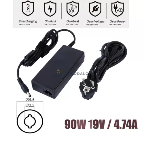 Toshiba / Turbo-X 19V 4.74A (90W) 5.5x2.5mm OEM laptop töltő