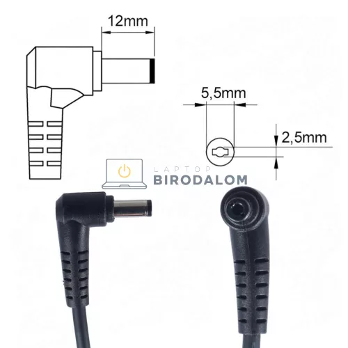 Toshiba 19V 6.3A (120W) 5.5x2.5mm OEM laptop töltő – Satellite P50, P70, P300, P770