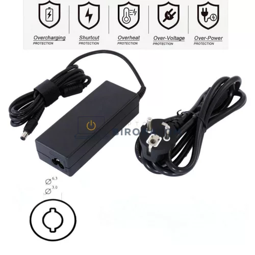 Toshiba 15V 5A (75W) 6.3x3.0mm OEM laptop töltő – régi Satellite/Tecra sorozat