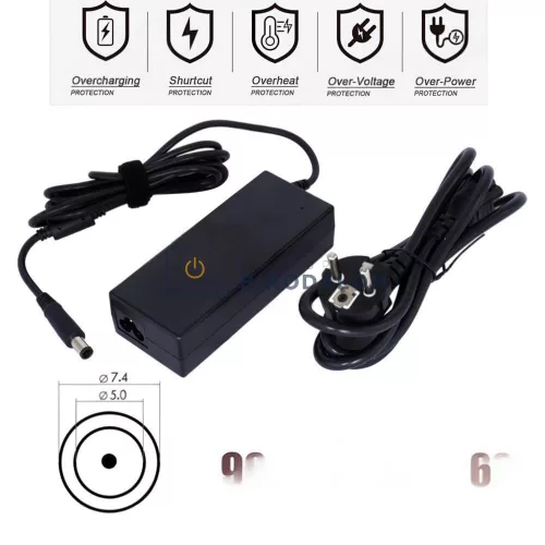 Dell 19.5V 4.62A (90W) 7.4x5.0mm OEM laptop töltő – Inspiron 1545, 15-3542, 17R-5737, 3721