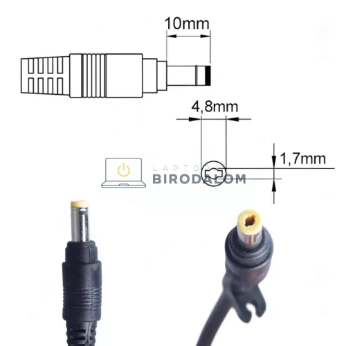 Asus 12V 3A (36W) 4.8x1.7mm OEM laptop töltő – Eee PC 700/900/1000 sorozat