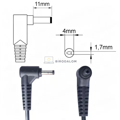 Lenovo 20V 2.25A (45W) 4.0x1.7mm OEM laptop töltő – IdeaPad 100, 110, 310, 320, B50