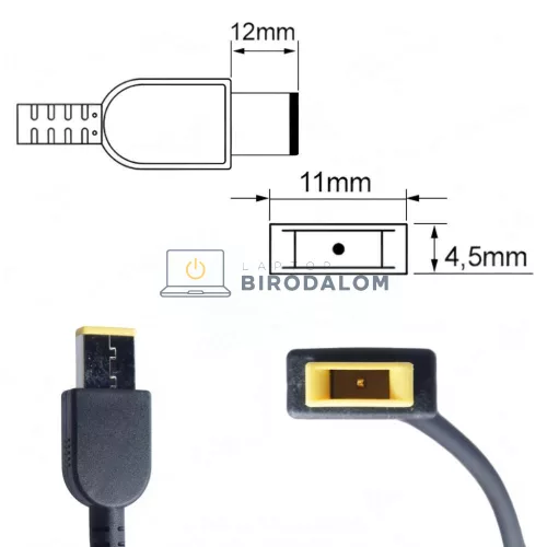Lenovo 20V 3.25A (65W) Slim Tip OEM laptop töltő – IdeaPad 300, G50, G710, ThinkBook, V310