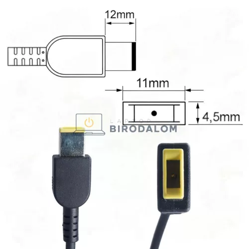 Lenovo 20V 4.5A (90W) Slim Tip OEM laptop töltő – G505s, G700, Y40-70, Y50-80, Z710