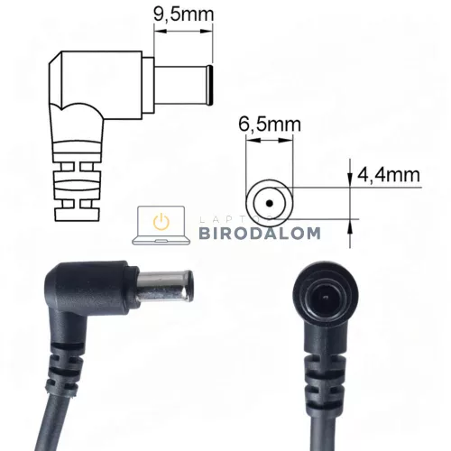 Sony 19.5V 4.7A (90W) 6.5x4.4mm OEM laptop töltő – Vaio VGN-FW, VGN-NW, PCG, VPCEB, SVE sorozat