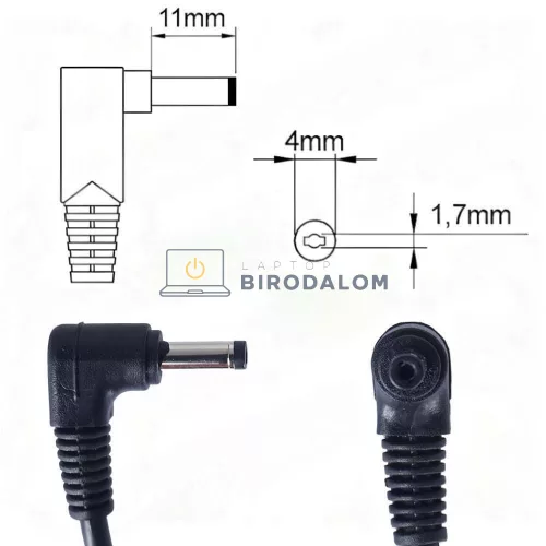 HP 19V 1.58A (30W) 4.0x1.7mm OEM laptop töltő – Mini 110, 110C sorozat
