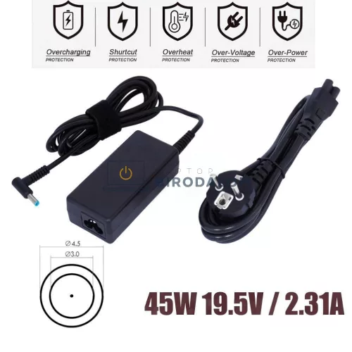HP 19.5V 2.31A (45W) 4.5x3.0mm OEM laptop töltő – 250 G5/G6, 255 G6, 15-DA, 15-DB, EliteBook, ProBoo