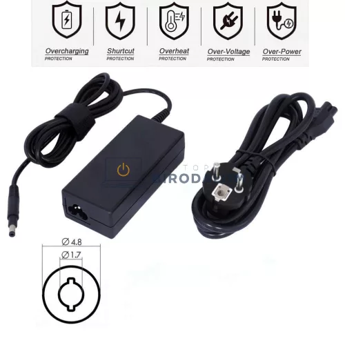 HP 19.5V 3.33A (65W) 4.8x1.7mm OEM laptop töltő – Pavilion DV4162EA, 15-b100sv, 15-P006SV, 15-B150SV