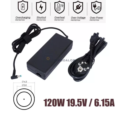 HP Pavilion 15-P, 15-AK, 17-AB, Gaming 15-bc400 19.5V 6.15A (120W) 4.5×3.0mm OEM laptop töltő