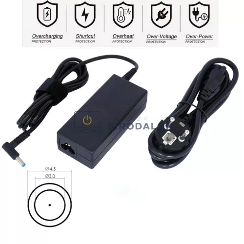 HP 19.5V 3.33A (65W) 4.5x3.0mm OEM laptop töltő – ProBook 430/440/450/470 G4, EliteBook 840/850 G4, 