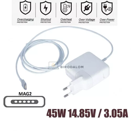 Apple 14.85V 3.05A (45W) MagSafe 2 Gyári laptop töltő
