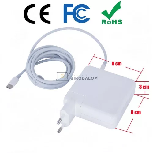 Apple 20.2V 4.3A (87W) USB-C OEM laptop töltő – MacBook Pro A1719, A1990, A2442