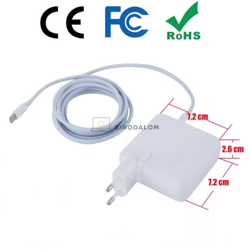 Apple 20.3V 3A (61W) USB-C OEM laptop töltő – MacBook Pro 13" (2016–2020), MacBook Air