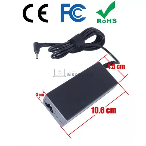 Acer Aspire 3 A315, Aspire 5 A515, Swift SF114 19V 3.42A (65W) OEM laptop töltő, fekete