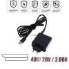 Lenovo Yoga 3 11 14 Pro Yoga 700 900S IdeaPad Miix 700 20V 2A (40W) Rectangular USB OEM laptop töltő