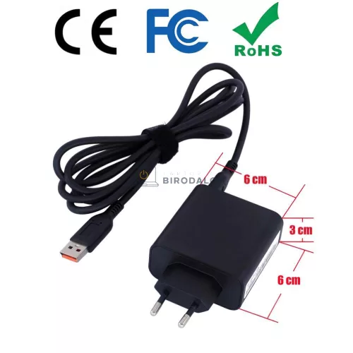 Lenovo Yoga 3 11 14 Pro Yoga 700 900S IdeaPad Miix 700 20V 2A (40W) Rectangular USB OEM laptop töltő