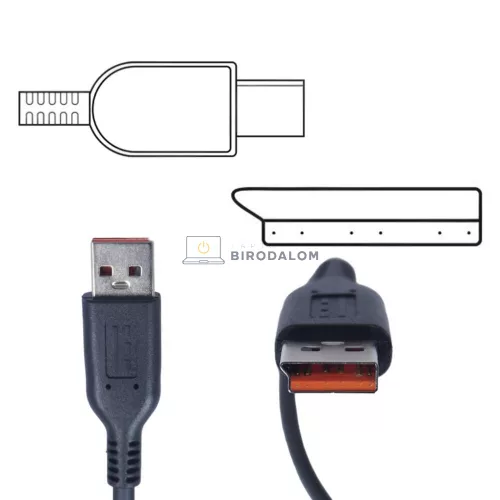 Lenovo 20V 3.25A (65W) Rectangular USB OEM laptop töltő – Yoga 900, IdeaPad Flex 10 sorozat