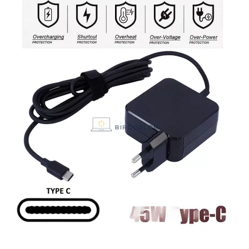 Asus / Acer / Samsung 20V 2.25A (45W) Type-C OEM laptop töltő – Zenbook 3, Swift 7, Chromebook sorozat