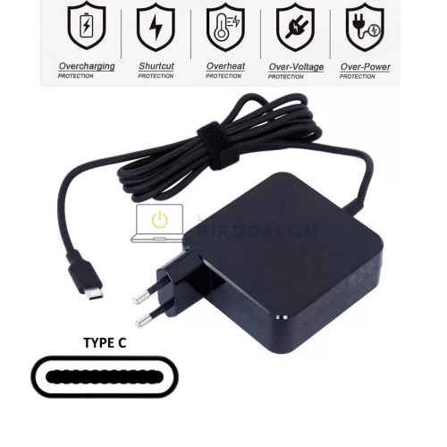 Asus 20V 3.25A (65W) USB Type-C OEM laptop töltő – ZenBook UX425 / UX363 / UX325 / ROG GX502