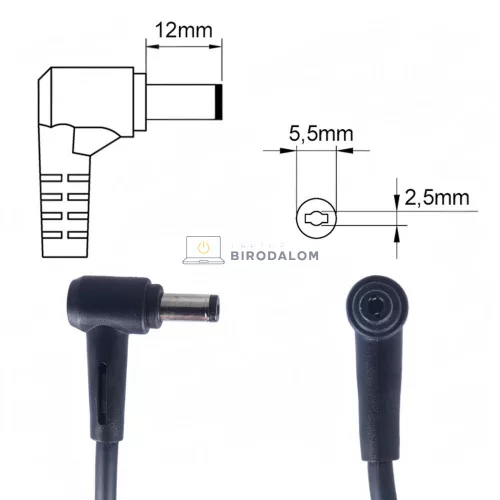 Asus 19V 6.32A (120W) 5.5x2.5mm OEM laptop töltő – ROG GL702/GL552, VivoBook Pro N580, N46/N56/N76, X550
