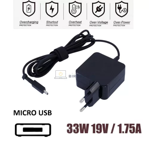 Asus 19V 1.75A (33W) Micro USB OEM laptop töltő – EeeBook X205TA, X205T, X205ST, VivoBook E200HA, E202SA sorozat