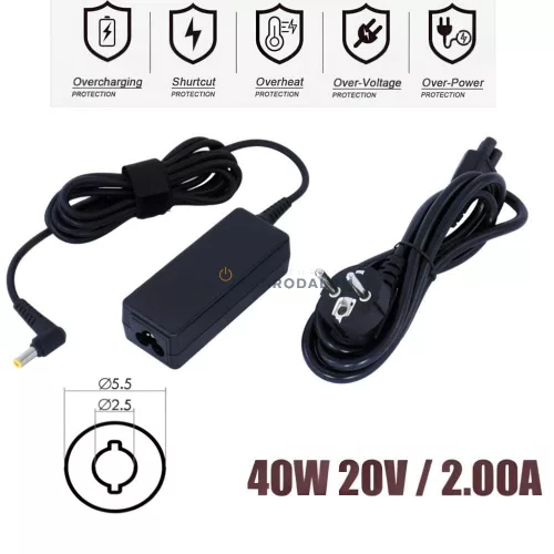 Lenovo IdeaPad S9 S10 S12 U260 U460S 20V 2A (40W) 5.5x2.5mm OEM laptop töltő