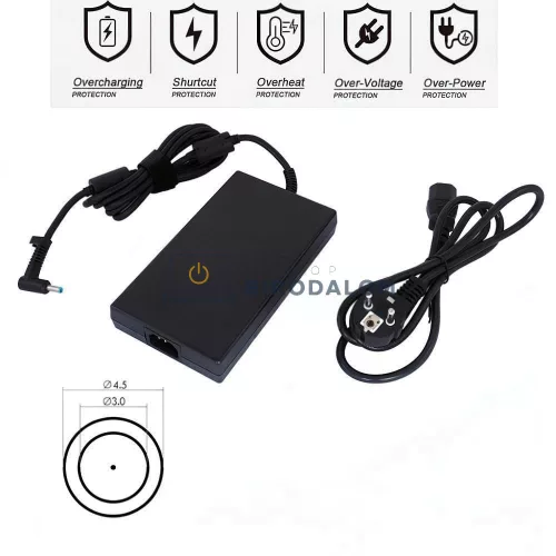 HP 19.5V 10.3A (200W) 4.5x3.0mm OEM laptop töltő – OMEN 15/17, EliteBook 8560w, ZBook 15/17